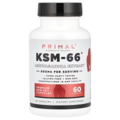 PrePrimal, KSM-66®, экстракт ашваганды, 60 капсул (60 порций)