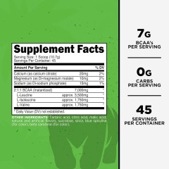 PrePrimal, Аминокислоты с разветвленной цепью, BCAA, вкус Great Ape (Зеленое яблоко), 482 г (45 порций)