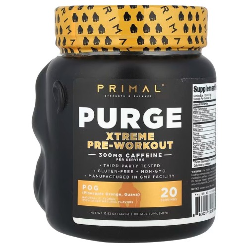 PrePrimal, Purge, Xtreme перед тренировкой, ананас, апельсин, гуава, 362 г (12,93 унции)