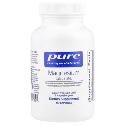Pure Encapsulations, Глицинат магния, 90 капсул (120 мг в 1 капсуле)
