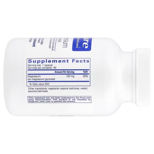 Pure Encapsulations, Глицинат магния, 90 капсул (120 мг в 1 капсуле)
