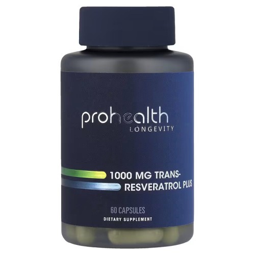 ProHealth Longevity, транс-ресвератрол плюс, 1000 мг, 60 капсул (30 порций)