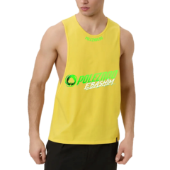 POLEZNOO, Мужская спортивная майка, желтая, размер XXL