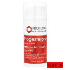 Protocol for Life Balance, Натуральный прогестерон, балансирующий крем для кожи без запаха, 85 г