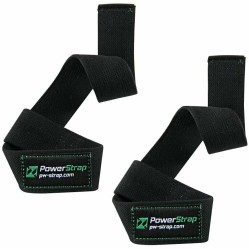 PowerStrap, Ремни для тяги (лямки), цвет черный, 2 шт