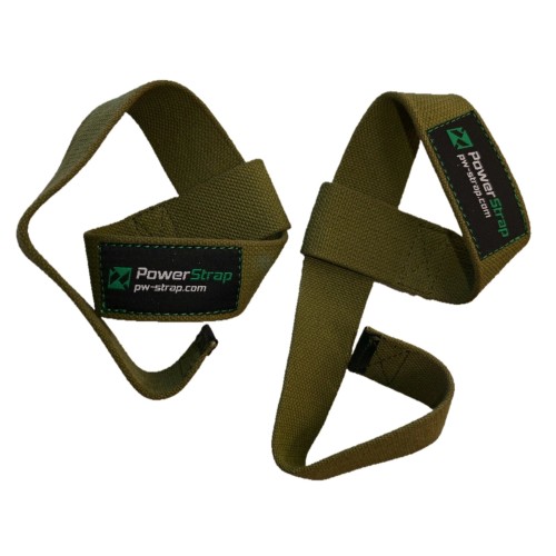 PowerStrap, Ремни для тяги (лямки), цвет хаки, 2 шт