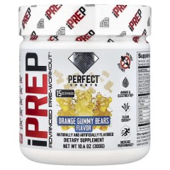 PERFECT Sports, iPrep, Advanced Pre-Workout, апельсиновые мармеладки, 300 г (15 порций)