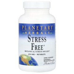Planetary Herbals, Stress Free, ботаническое средство для снятия стресса, 810 мг, 90 таблеток