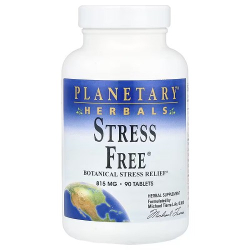 Planetary Herbals, Stress Free, ботаническое средство для снятия стресса, 810 мг, 90 таблеток