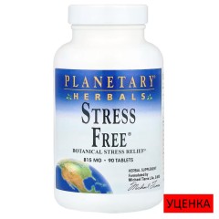 Planetary Herbals, Stress Free, ботаническое средство для снятия стресса, 810 мг, 90 таблеток