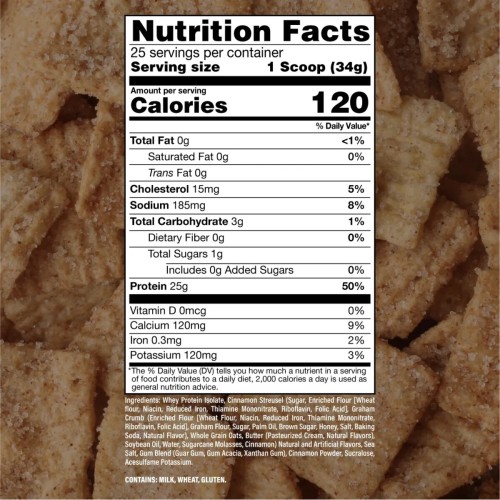 Raw Nutrition, Bum, Изолят сывороточного протеина, вкус Хлопья с корицей, 850 г, (25 порций)