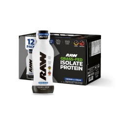Raw Nutrition, жидкий изолят протеина, RTD, вкус печенье с кремом, 355 мл, (1 порция)