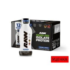 Raw Nutrition, жидкий изолят протеина, RTD, вкус печенье с кремом, 355 мл, (1 порция)