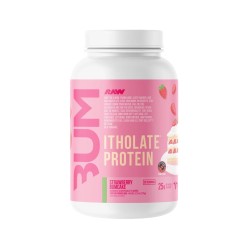 Raw Nutrition, Bum, изолят сывороточного протеина, вкус клубничного кекса, 775 г, 25 порций