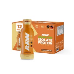 Raw Nutrition, жидкий изолят протеина, RTD, вкус соленая карамель, 355 мл, (1 порция)