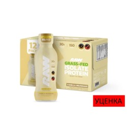 Raw Nutrition, жидкий изолят протеина, RTD, вкус ванильный коктейль, 355 мл, (1 порция)