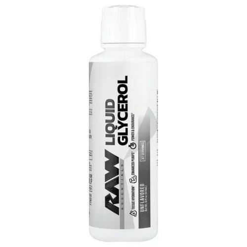 Raw Nutrition, жидкий глицерин, без добавок, 473 мл (32 порции)