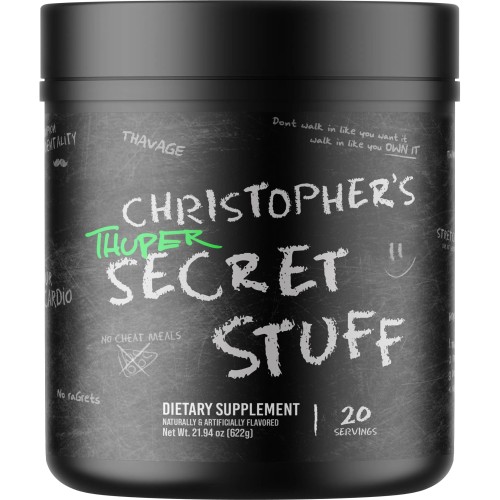 Raw Nutrition, CBUM, Thuper Thavage, Предтренировочный комплекс, вкус Секретная добавка Кристофера, 622 г, 20 порций