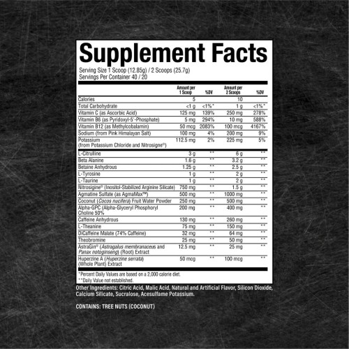 Raw Nutrition, CBUM, Thavage, Предтренировочный комплекс, вкус Christophers Secret Stuff, 514 г, 40 порций