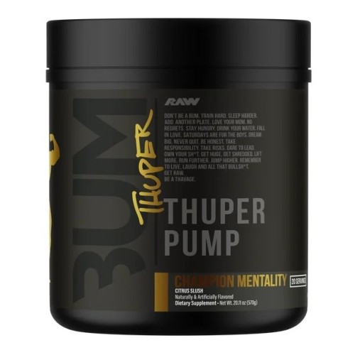 Raw Nutrition, Bum, Thuper Pump, чемпионский менталитет, 570 г, (20 порций)