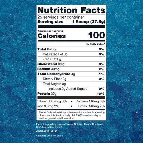 Raw Nutrition, Clear Whey Protein, сывороточный протеин, вкус голубая малина, 695 г (25 порций)