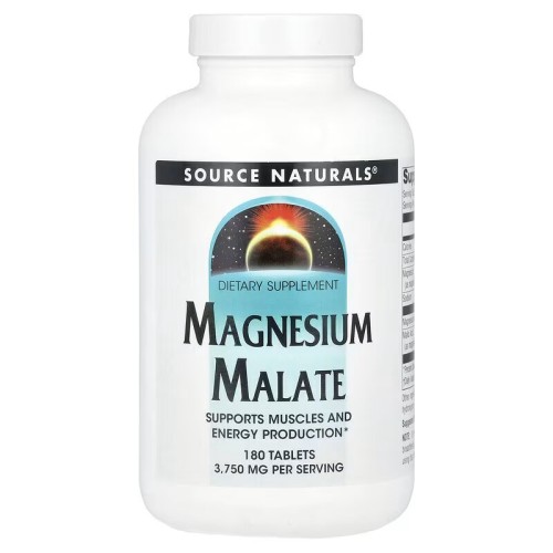 Source Naturals, малат магния, 3750 мг, 180 таблеток (60 порций)