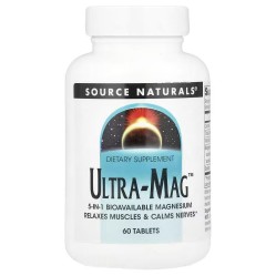 Source Naturals, Ultra-Mag, высокоэффективный биодоступный магний, 60 таблеток (30 порций)