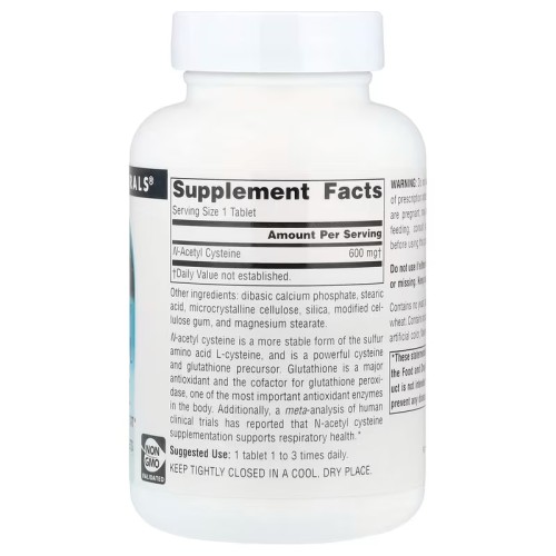Source Naturals, N-ацетилцистеин, 600 мг, 120 таблеток (УЦЕНКА! Срок годности: 09/25)