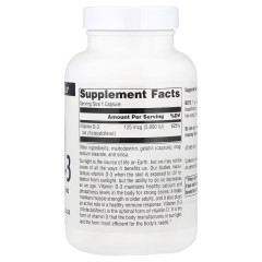 Source Naturals, витамин D3, 125 мкг (5000 МЕ), 240 капсул