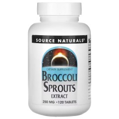Source Naturals, экстракт ростков брокколи, 250 мг, 120 таблеток, 60 порций