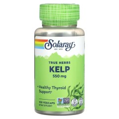 Solaray, True Herbs, водоросли, 100 растительных капсул