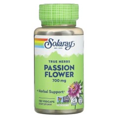 Solaray, True Herbs, пассифлора, 350 мг, 100 растительных капсул (50 порций)