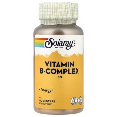 Solaray, B-Complex 50, 100 капсул с оболочкой из ингредиентов растительного происхождения (УЦЕНКА! Срок годности: 08/25)