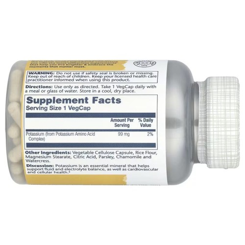 Solaray, калий, 99 мг, 200 растительных капсул VegCaps
