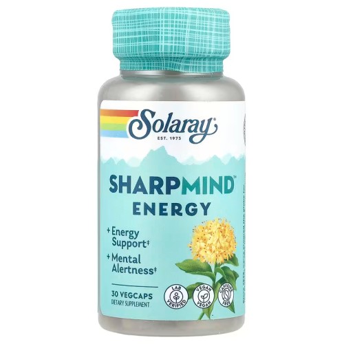 Solaray, SharpMind ™ Energy, 30 растительных капсул (УЦЕНКА! Срок годности: 10/25)