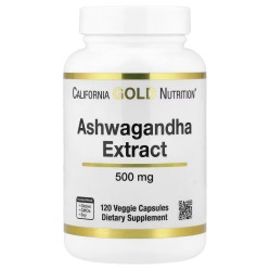 California Gold Nutrition, Ашваганда, 500 мг, 120 растительных капсул