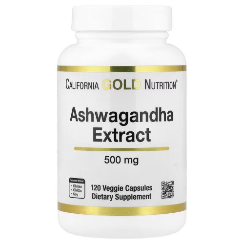 California Gold Nutrition, Ашваганда, 500 мг, 120 растительных капсул