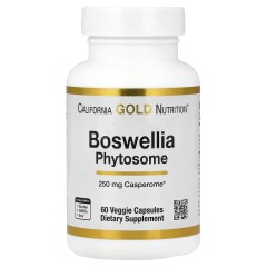 California Gold Nutrition, Boswellia Phytosome, фитосома босвеллии пильчатой с подсолнечным лецитином, 250 мг, 60 растительных капсул