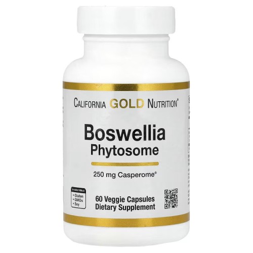 California Gold Nutrition, Boswellia Phytosome, фитосома босвеллии пильчатой с подсолнечным лецитином, 250 мг, 60 растительных капсул