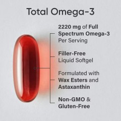 Sports Research, Total Omega-3, 120 капсул, 60 порций