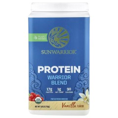 Sunwarrior, Warrior Blend, органический растительный протеин, со вкусом ванили, 750 г (30 порций)