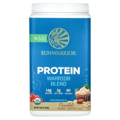 Sunwarrior, Warrior Blend, органический растительный протеин, со вкусом шоколада и арахисовой пасты, 750 г (30 порций)