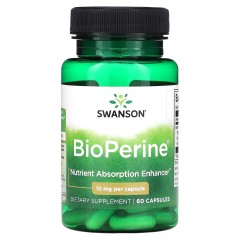 Swanson, BioPerine, 10 мг, 60 капсул (60 порций)