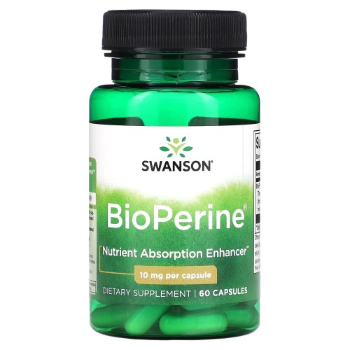 Swanson, BioPerine, 10 мг, 60 капсул (60 порций)