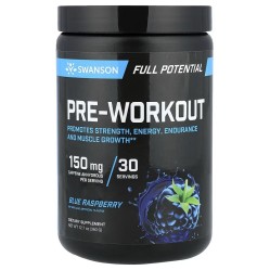 Swanson Vitamins, Full Potential, предтренировочный комплекс, с голубой малиной, 360 г (30 порций)