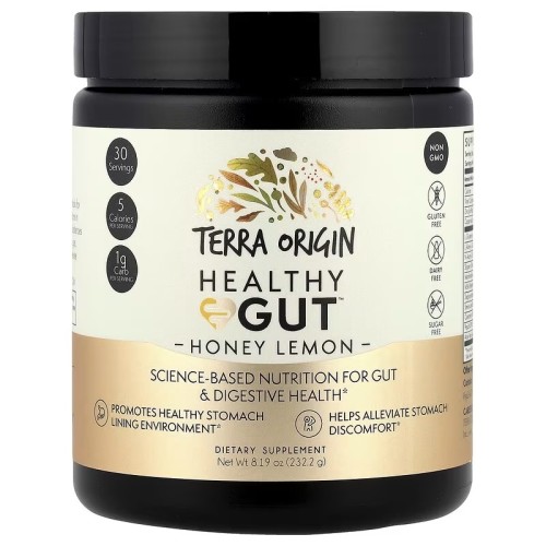 Terra Origin, Healthy Gut, мёд и лимон, 232,2 г (30 порций)