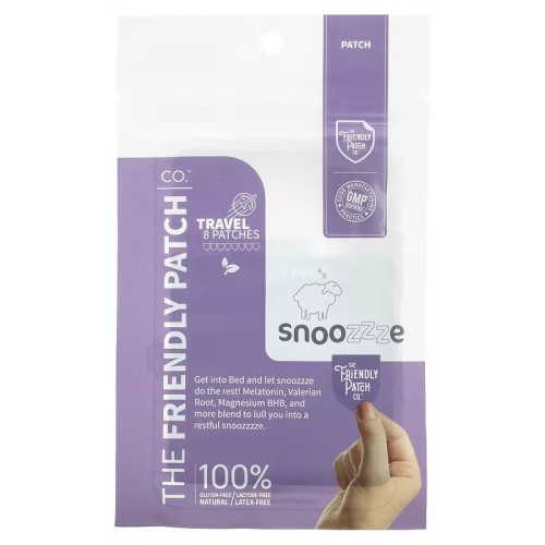 The Friendly Patch, Snoozzze, патчи для сна с мелатонином, 8 штук в упаковке