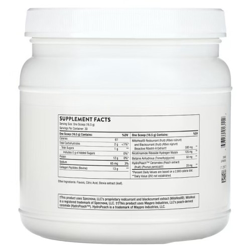 Thorne, Collagen Plus, коллаген с ягодным вкусом, 495 г (30 порций)