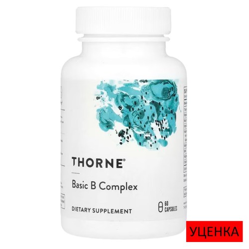 Thorne, комплекс основных витаминов группы B, 60 капсул