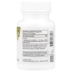 Thorne, Витамин D-5000, 60 капсул (125 мкг в 1 капсуле)